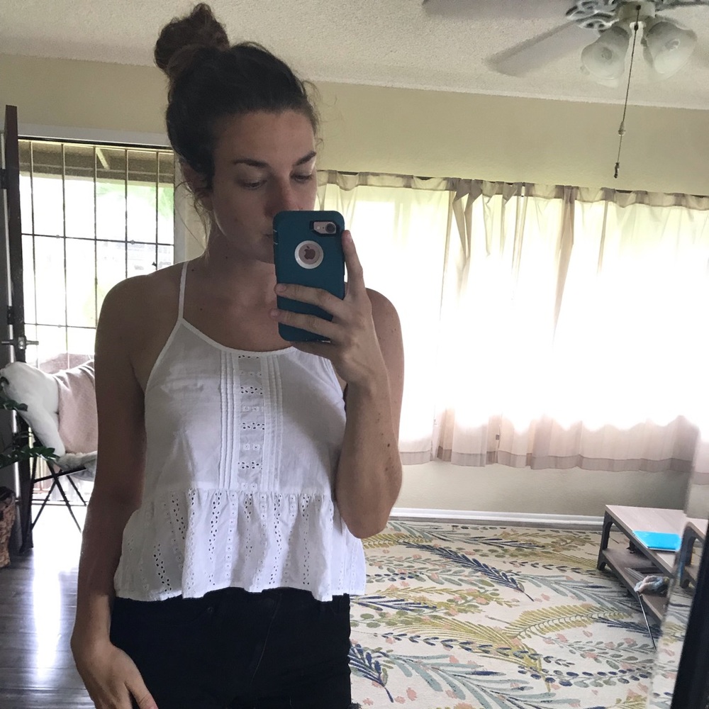 Final sale 🎉 H&M white crop top